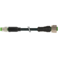 Murr Elektronik M8 male 0° / M12 female 0°, PVC 3x0.25 bk UL/CSA 1m 7000-88241-6100100